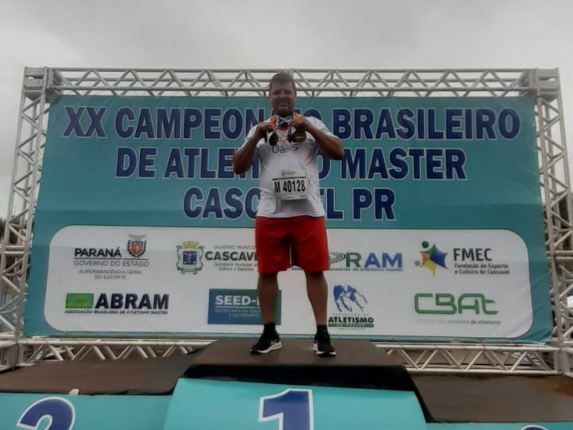 Leia mais sobre o artigo Professor Joéverson se destaca no XX Campeonato Brasileiro de Atletismo Master
